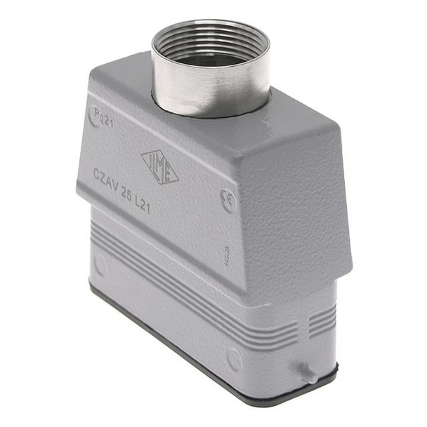 Mencom CZAV-25L21 Standard, Rectangular Hood, size 66.16, 2 Pegs, Top PG21 cable entry, High Construction | American Cable Assemblies