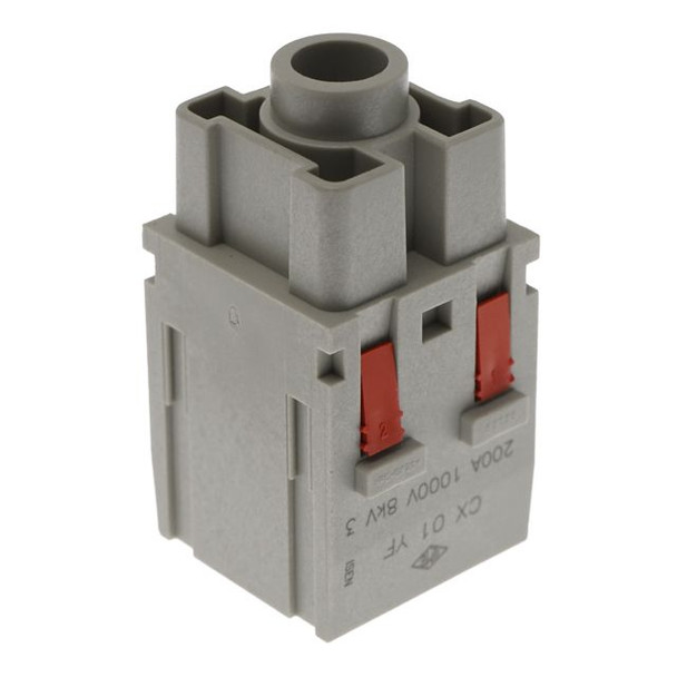 Mencom CX-01YM Mixo series, Male Rectangular Insert, 1 pin, 200 amp, Crimp | American Cable Assemblies