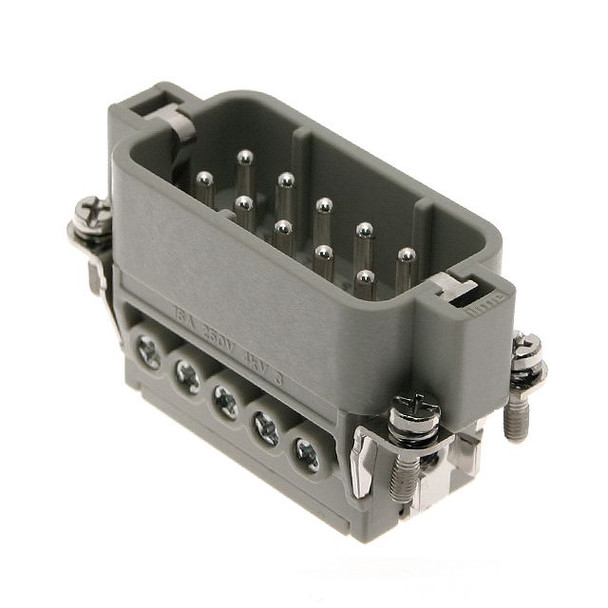 Mencom CDAM-10 Standard, CDA series, Male Rectangular Insert, size 49.16, 10 pin, 16 amp, Screw | American Cable Assemblies