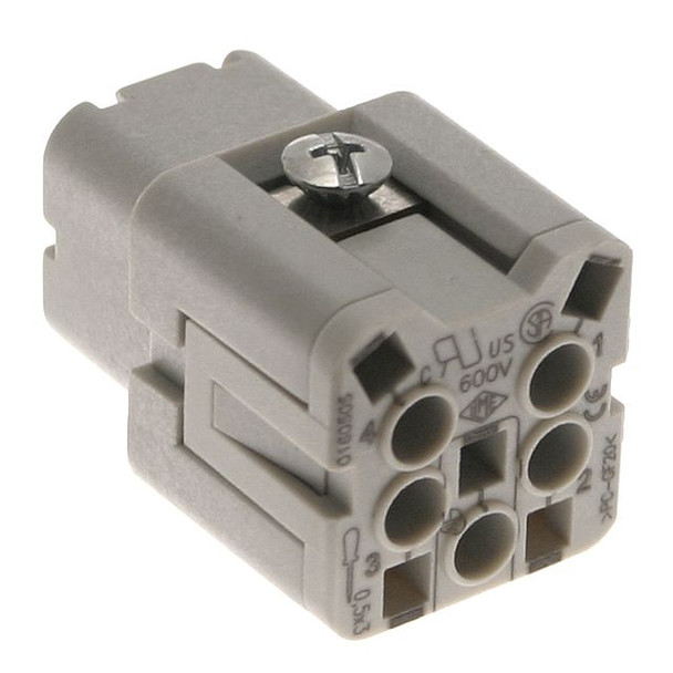 Mencom CKSF-04 Standard, CKS series, Female Rectangular Insert, size 21.21, 5 pin, 10 amp, Standard Spring | American Cable Assemblies