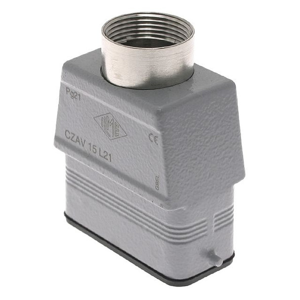 Mencom CZAV-15L21 Standard, Rectangular Hood, size 49.16, 2 Pegs, Top PG21 cable entry, High Construction | American Cable Assemblies