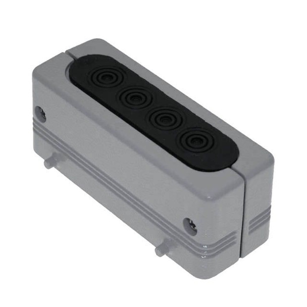 Mencom CYR-24.4 Standard, Accessory, size 104.27, split shell hood for pre-terminated cables, 4 Pegs, 4 entries | American Cable Assemblies