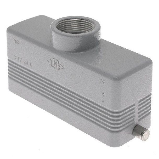 Mencom CHV-24L Standard, Rectangular Hood, size 104.27, 2 Pegs, Top PG21 cable entry | American Cable Assemblies