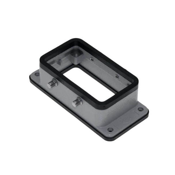 Mencom CHI-10C Standard, Rectangular Base, Bulkhead mount, size 57.27, 4 Pegs | American Cable Assemblies