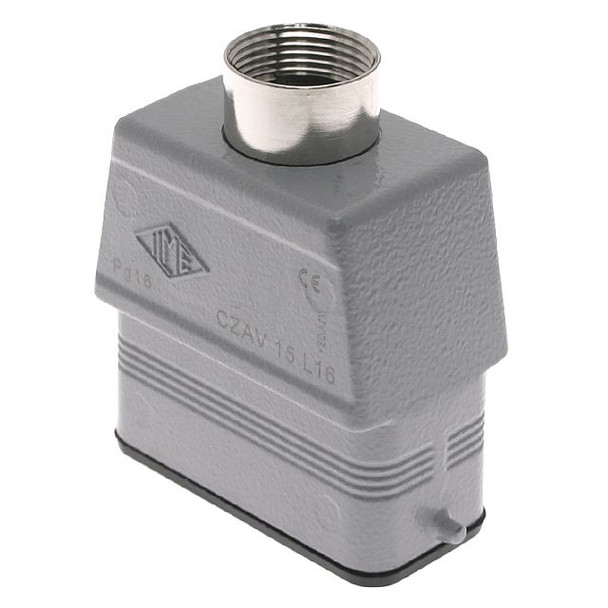 Mencom CZAV-15L16 Standard, Rectangular Hood, size 49.16, 2 Pegs, Top PG16 cable entry, High Construction | American Cable Assemblies