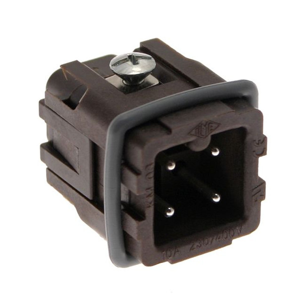 Mencom CKM-03RY High-Temp, CK series, Male Rectangular Insert, size 21.21, 4 pin, 10 amp, Screw | American Cable Assemblies