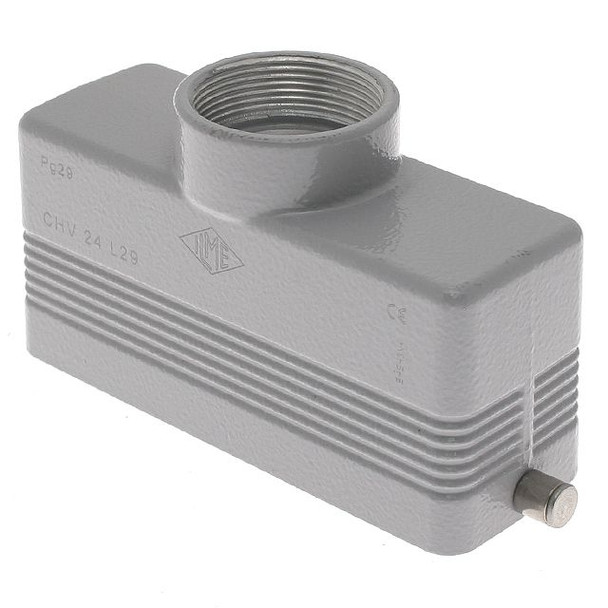 Mencom CHV-24L29 Standard, Rectangular Hood, size 104.27, 2 Pegs, Top PG29 cable entry | American Cable Assemblies