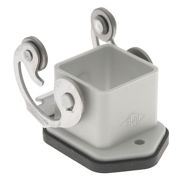 Mencom CKX-03I Plastic, Rectangular Base, Bulkhead mount, size 21.21, Stainless Steel Single Latch, White | American Cable Assemblies