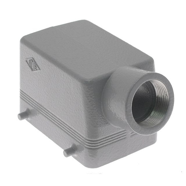 Mencom CHO-50 Standard, Rectangular Hood, size 66.40, 4 Pegs, Side PG21 cable entry | American Cable Assemblies