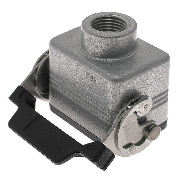 Mencom CHVT-06.4LG Standard, Rectangular Hood, size 44.27, Single Latch with gasket, Top .5-NPT cable entry | American Cable Assemblies