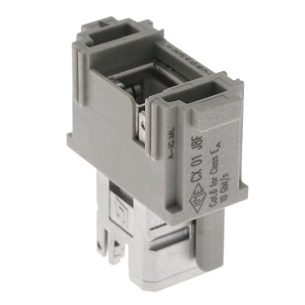 Mencom CX-01-J8F Standard MIXO Series, Rectangular Socket Insert with 1 RJ45 Female Connector | American Cable Assemblies