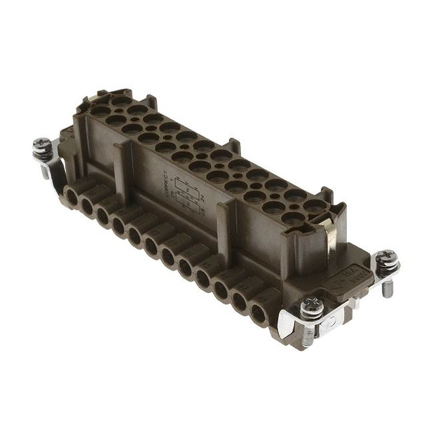 Mencom CNEF-24RYN High-temp, CNE series, Female Rectangular Insert, size 104.27, 24 pin, 16 amp, Screw, (25-48) | American Cable Assemblies