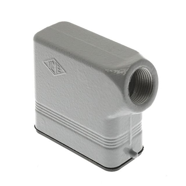 Mencom MZO-15L20 Standard, Rectangular Hood, size 49.16, 2 Pegs, Side M20 cable entry | American Cable Assemblies