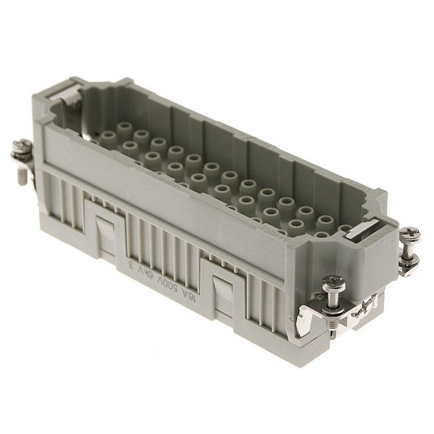 Mencom CQEM-46 Standard, CQE series, Male Rectangular Insert, size 104.27, 46 pin, 16 amp, Crimp | American Cable Assemblies