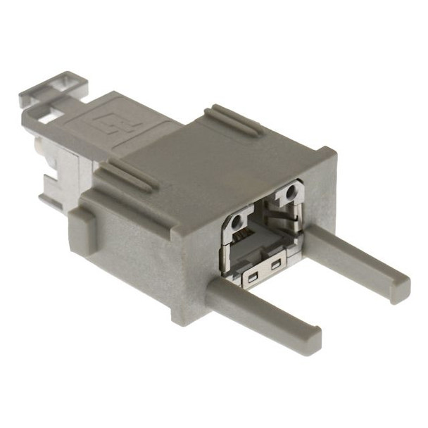 Mencom CX-01-J8AIF Standard MIXO Data Series, Rectangular Female Modular Insert, RJ45, 1 Module, IDC, Contact Coding According to T568A | American Cable Assemblies
