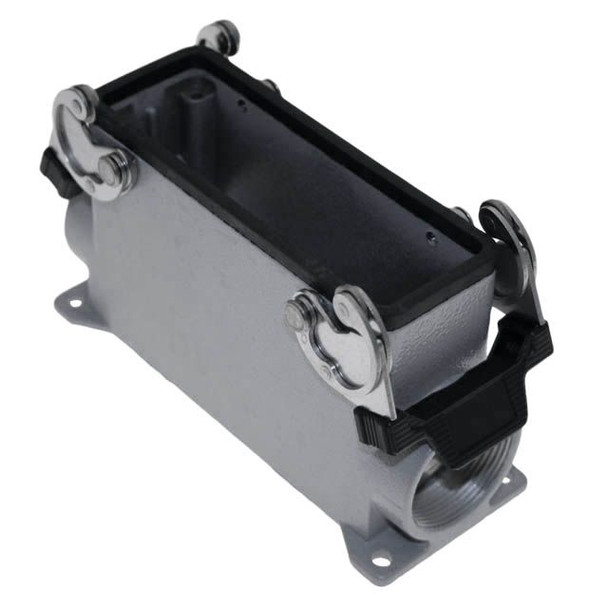 Mencom CAP-24.229 Standard, Rectangular Base, Double Latch, Surface mount, size 104.27, 2 Side PG29 cable entries, High construction | American Cable Assemblies