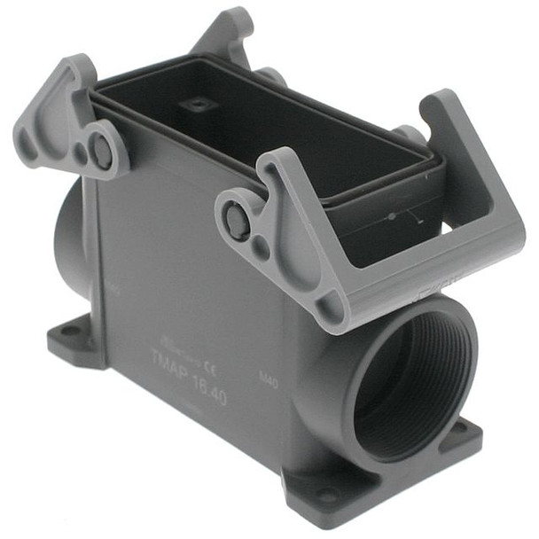 Mencom TMAP-10.25 Plastic, T Series, Rectangular Base, Double Latch, Surface mount, size 57.27, Side M25 cable entry | American Cable Assemblies