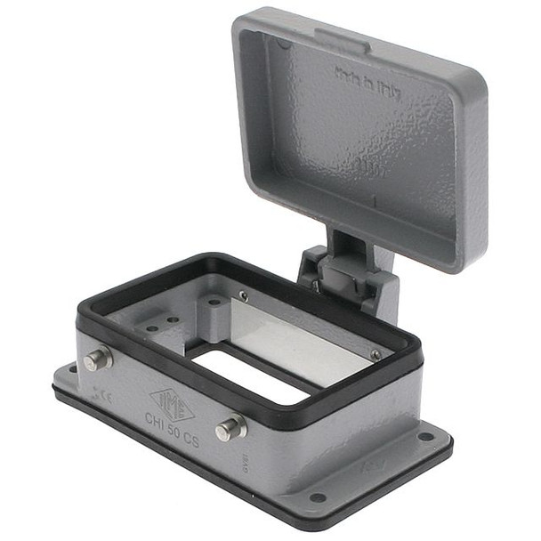 Mencom CHI-50CS Standard, Rectangular Base, Bulkhead mount, size 66.40, N/A & cover | American Cable Assemblies