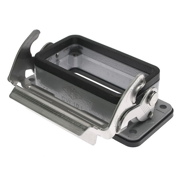 Mencom CVI-10L Standard, Rectangular Base, Bulkhead mount, size 57.27, V-Type, Single Latch | American Cable Assemblies