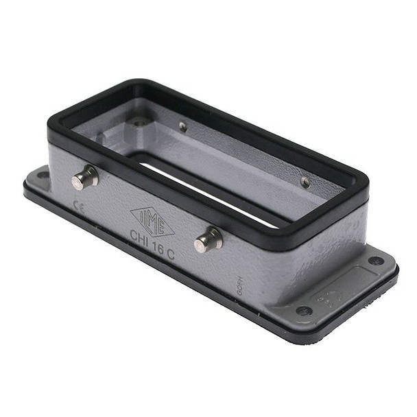 Mencom CHI-16C Standard, Rectangular Base, Bulkhead mount, size 77.27, 4 Pegs | American Cable Assemblies