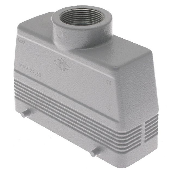 Mencom MAV-24.32 Standard, Rectangular Hood, size 104.27, 4 Pegs, Top M32 cable entry, High Construction | American Cable Assemblies