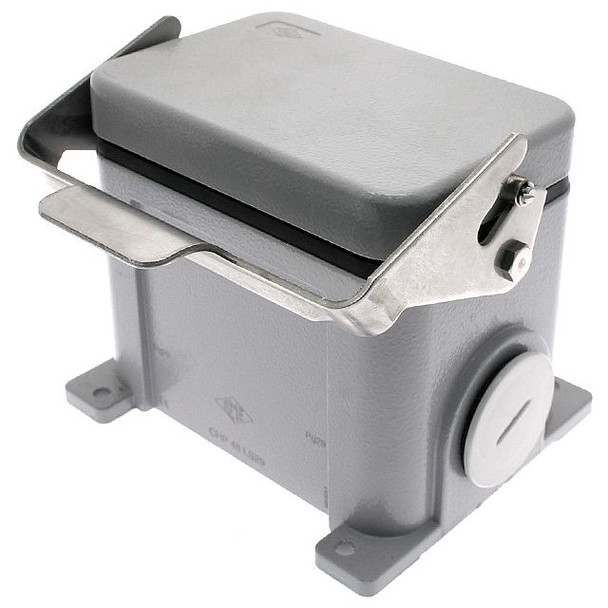 Mencom CHP-48LS29 Standard, Rectangular Base with cover, Single Latch, Surface mount, size 104.62, Side PG29 cable entry | American Cable Assemblies