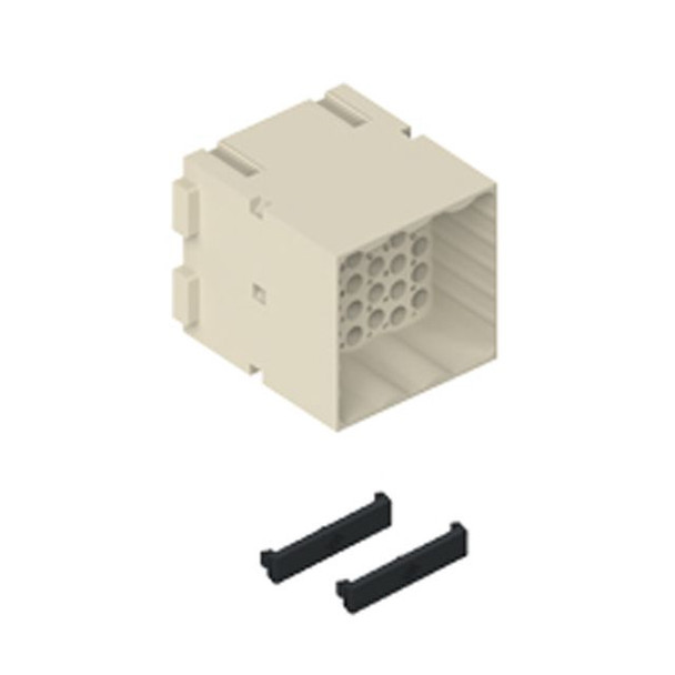 Mencom CX-42DM Mixo series, Male Rectangular Insert, 42 pin, 2 Modules, 10 amp, Crimp | American Cable Assemblies
