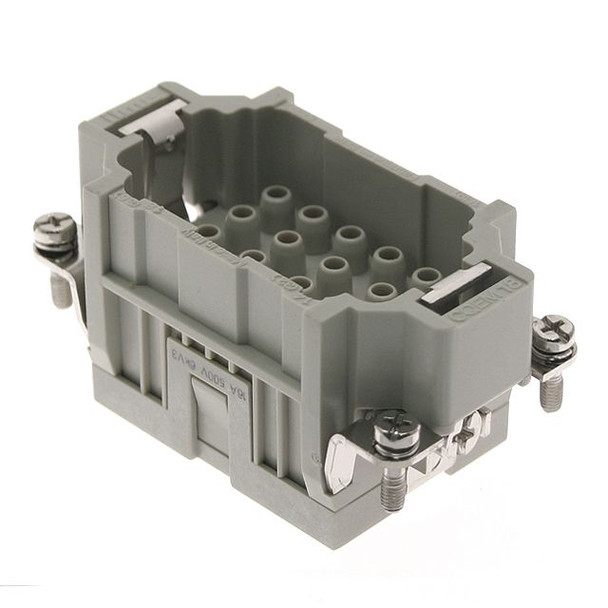 Mencom CQEM-18 Standard, CQE series, Male Rectangular Insert, size 57.27, 18 pin, 16 amp, Crimp | American Cable Assemblies