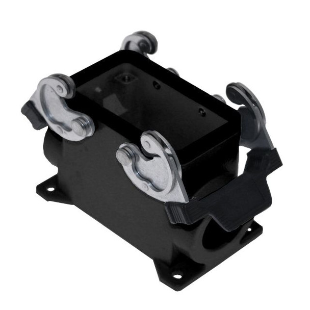 Mencom CAPW-10.21 Aggressive, Rectangular Base, Double Latch, Surface mount, size 57.27, Side PG21 cable entry, High construction | American Cable Assemblies