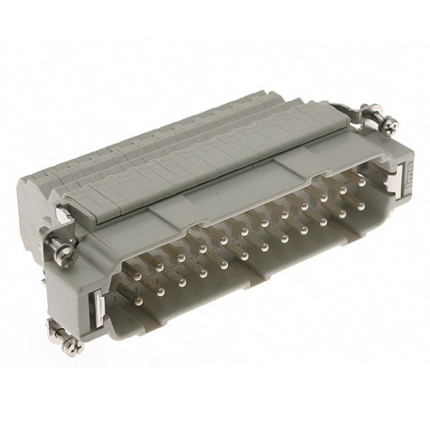 Mencom CSSM-24 Standard, CSS series, Male Rectangular Insert, size 104.27, 24 pin, 16 amp, Double entry Standard Spring | American Cable Assemblies