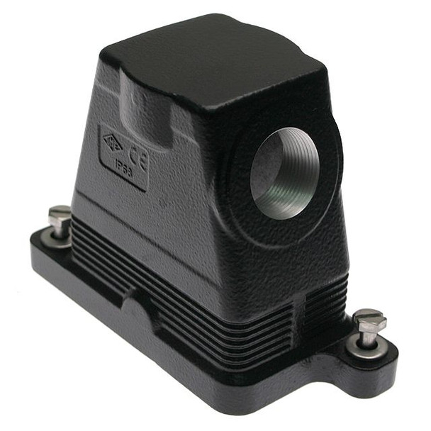 Mencom CGO-06.21 IP68, Rectangular Hood, size 44.27, Screw Lock, Side PG21 cable entry | American Cable Assemblies