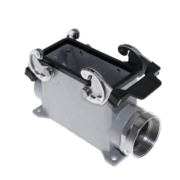 Mencom MAP-16.240 Standard, Rectangular Base, Double Latch, Surface mount, size 77.27, 1 Side M40 cable entries | American Cable Assemblies