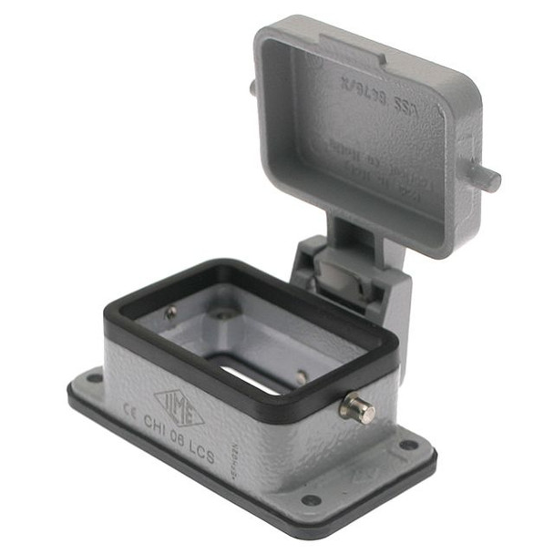 Mencom CHI-06LCS Standard, Rectangular Base, Bulkhead mount, size 44.27, 2 Pegs & cover | American Cable Assemblies