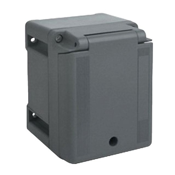 Mencom TM-1114-GB TM Series, Plastic Junction Box with Hinged Cover, RAL 7012 Grey, 115mm x 144mm x 120mm, IK10 Impact Protection Rating | American Cable Assemblies