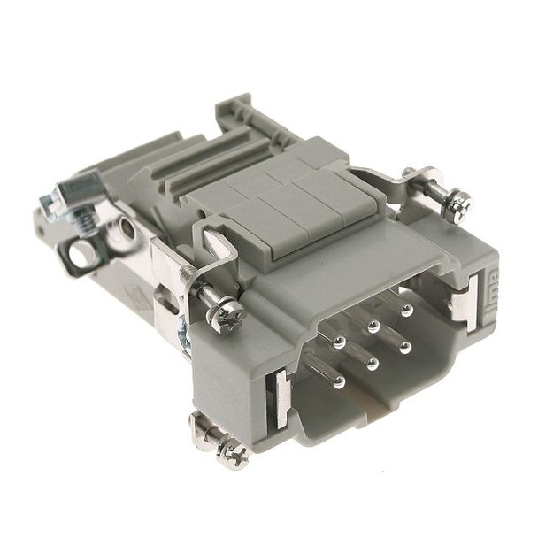 Mencom CTM-06L Standard, CT series, Male Rectangular Insert, size 44.27, 6 pin, 16 amp, Screw Left ground | American Cable Assemblies