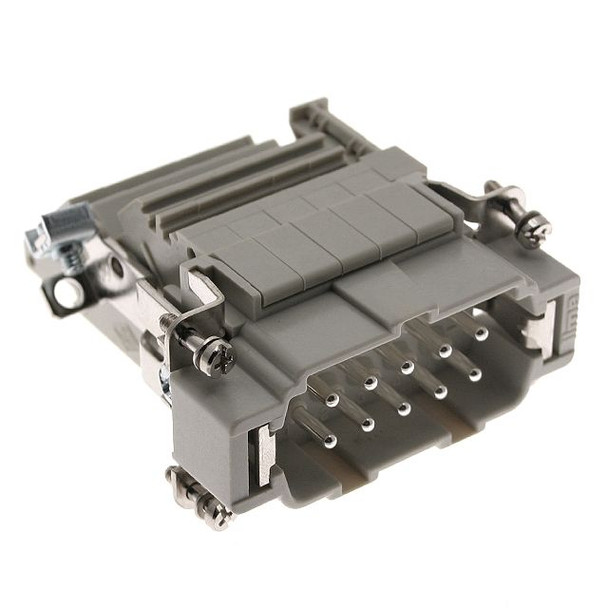 Mencom CTM-10L Standard, CT series, Male Rectangular Insert, size 57.27, 10 pin, 16 amp, Screw Left ground | American Cable Assemblies