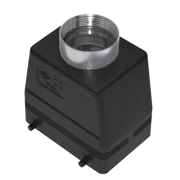 Mencom CAVW-50.29 Aggressive, Rectangular Hood, size 66.40, 4 Pegs, Top PG29 cable entry, High Construction | American Cable Assemblies