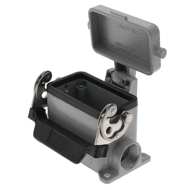 Mencom CMP-03LS Insulated, Rectangular Base with cover, Single Latch, Surface mount, size 57.27, Side PG16 cable entry | American Cable Assemblies