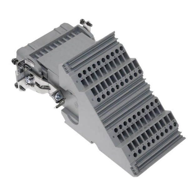 Mencom CTF-40L Standard, CT series, Female Rectangular Insert, size 77.27, 40 pin, 10 amp, Screw Left ground | American Cable Assemblies