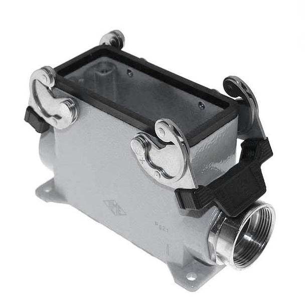 Mencom MAP-16.32 Standard, Rectangular Base, Double Latch, Surface mount, size 77.27, Side M32 cable entry | American Cable Assemblies