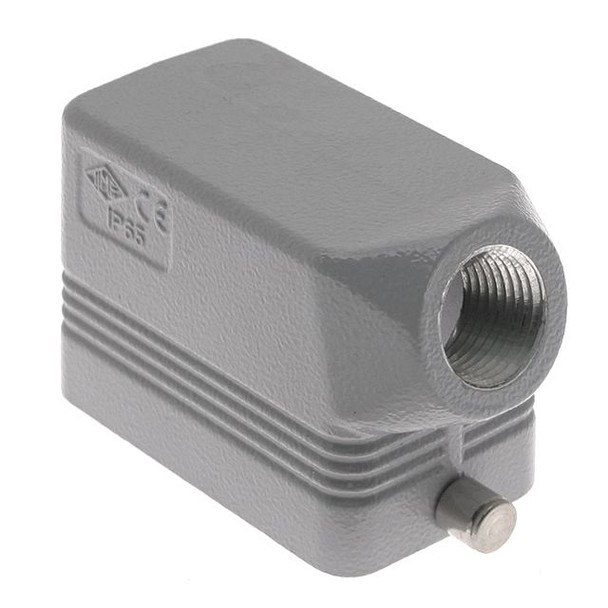 Mencom CHOT-10.4L Standard, Rectangular Hood, size 57.27, 2 Pegs, Side .5-NPT cable entry | American Cable Assemblies