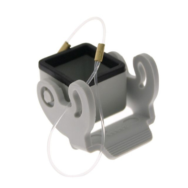 Mencom CK-03CX Plastic, Rectangular Cover, size 21.21, latch & gasket for female inserts, White | American Cable Assemblies