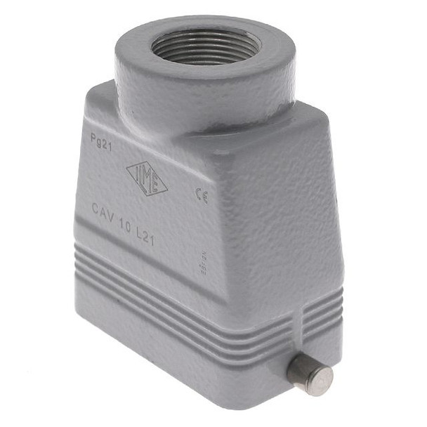 Mencom CMAV-03L21 Insulated, Rectangular Hood, size 57.27, 2 Pegs, Top PG21 cable entry, High Construction | American Cable Assemblies