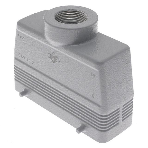 Mencom CMAV-16.21 Insulated, Rectangular Hood, size 104.27, 4 Pegs, Top PG21 cable entry, High Construction | American Cable Assemblies