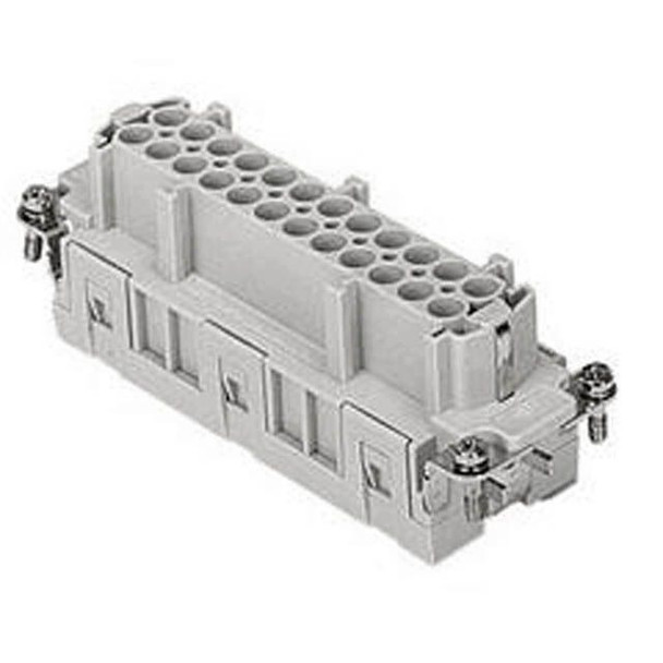 Mencom CMCEF-10N Standard, CMCE series, Female Rectangular Insert, size 104.27, 10 pin, 16 amp, Crimp (25-48) | American Cable Assemblies