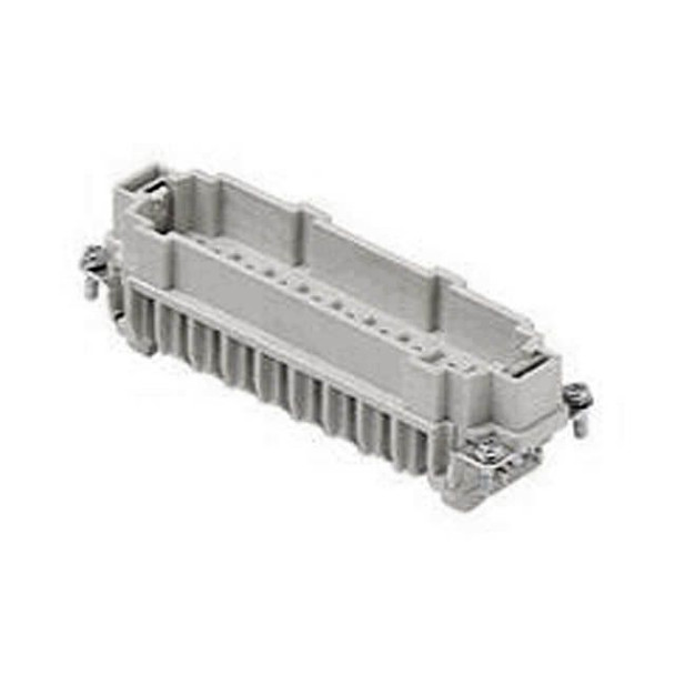 Mencom CMCEM-16N Standard, CMCE series, Male Rectangular Insert, size 104.27, 16 pin, 16 amp, Crimp Black | American Cable Assemblies