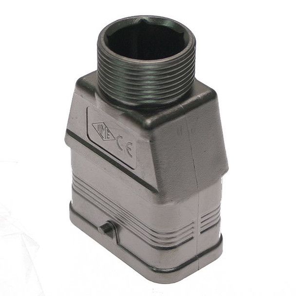 Mencom CQS-08V EMC, Plastic, Rectangular Hood, size 32.13, 2 Pegs, Top PG21 male threaded entry | American Cable Assemblies