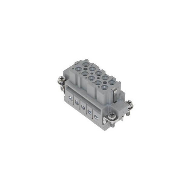 Mencom CDAF-10RY High-Temp, CDA series, Female Rectangular Insert, size 49.16, 10 pin, 16 amp, Screw | American Cable Assemblies
