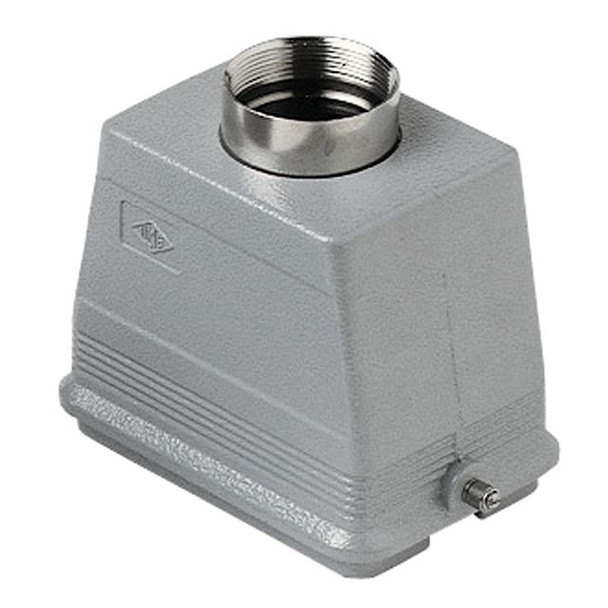 Mencom MHV-48L50 Standard, Rectangular Hood, size 104.62, 2 Pegs, Top M50 cable entry | American Cable Assemblies