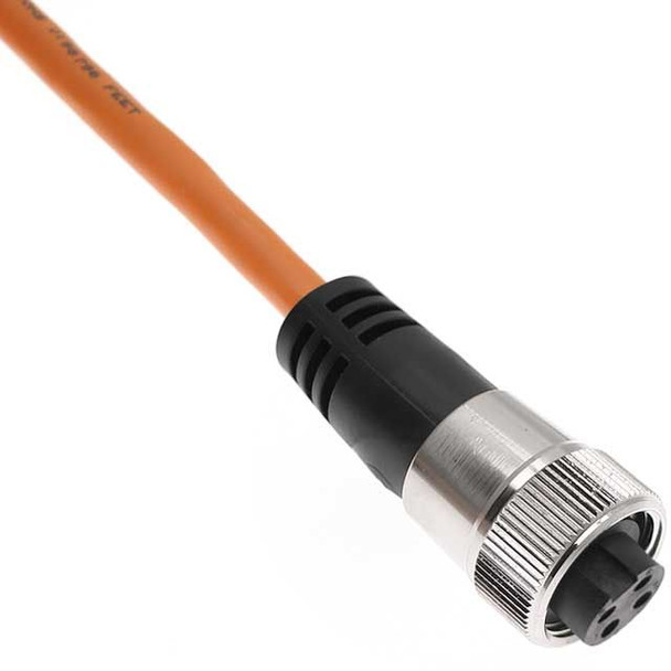 Mencom FFIN-4FPX-1M-SS Foundation Fieldbus, Cordset, Shielded Cable, Not shielded to coupling nut, 4 Pole, 7/8UN2 Female Straight, 1M, 18awg, 8A, Orange, PVC | American Cable Assemblies